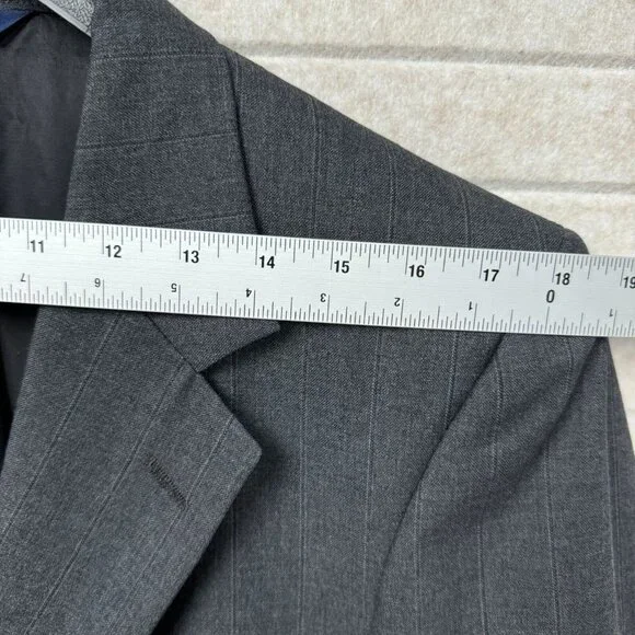 Burberrys Gray Pure Wool 2 Button Single Vent Sport Coat Blazer 38R - Picture 13 of 15